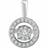 Mystara Diamonds® Halo-Style Pendant
