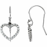 1/5 CTW Diamond Heart Earrings