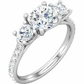 3-Stone Accented Engagement Ring or Band