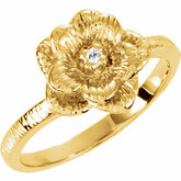 Accented Floral Ring Mounting