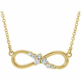 Accented Infinity-Inspired Bar Necklace or Center