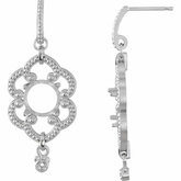 Amethyst & Diamond Earrings or Mounting