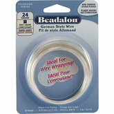 BeadalonÂ®  Fancy Square NF Silver Plated 24 Gauge Wire