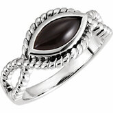 Bezel-Set Ring Mounting for Marquise Shape Gemstone