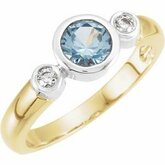 Bezel-Set Ring Mounting for Round Gemstones