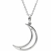 Cresent Moon Pendant or Necklace