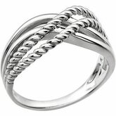Crossover Rope Design Ring