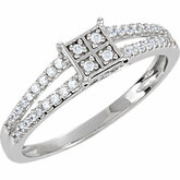 Cubic Zirconia Engagement Ring or Matching Band