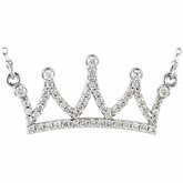 Diamond Petite Crown Necklace or Center Mounting