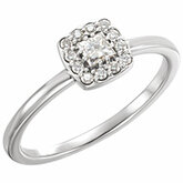 Diamond Stackable Cluster Ring or Mounting