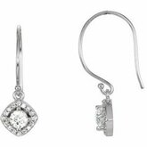Diamond or Gemstone Halo-Styled Earrings