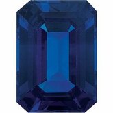 Emerald/Octagon Genuine Blue Sapphire (Black Box)