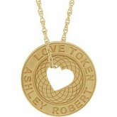 Engravable Love Token Necklace