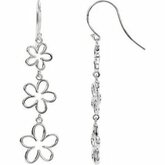 Floral Design Dangle Earrings