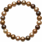 Freshwater Cultured Dyed Chocolate Pearl Stretch Bracelet