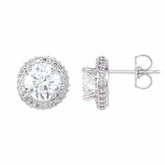 Gemstone or Diamond Entourage Styled Earrings