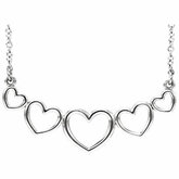 Graduated Heart Necklace or Center