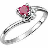 Heart Accented Ring Mounting