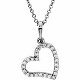 Heart Pendant Mounting or Diamond Necklace
