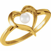 Heart Ring Mounting for Pearl