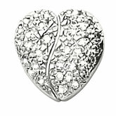 Heart Shape Pave Chain Slide Mounting