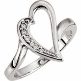 Heart Shaped Ring for Diamonds