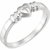 Heart with Cross Chastity Ring