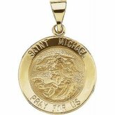 Hollow Round St. Michael Medal