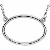 Horizontal Oval Center or Necklace
