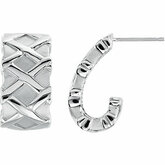 J-Hoop Design Earrings