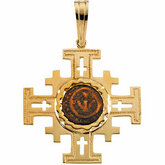 Jerusalem Cross Pendant with Widow's Mite Coin