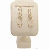 Large Beige Leatherette Earring Flap Stand