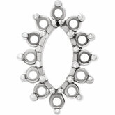 Marquise 13-Stone Cluster Top Mounting