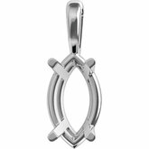 Marquise 4 Prong Wire Basket Pendant Mounting