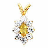 Marquise 9-Stone Cluster Pendant