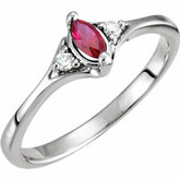 Marquise Accented Ring Mounting