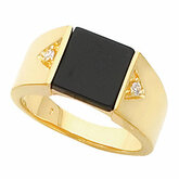 Men's Ring Mounting for Square Onyx