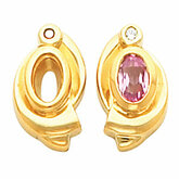 Oval Accented Earring Mounting