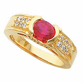 Oval Color Fashion Ring