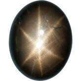 Oval Genuine Black Star Sapphire