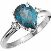 Pear Accented Ring Mounting