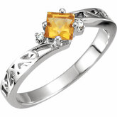 Princess/Square Accented Ring Mounting