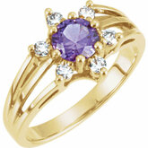 Ring Mounting for 5.5 mm Round Gemstone Center