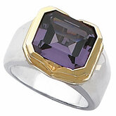 Ring Mounting for Emerald Shape Gemstone