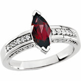 Ring Mounting for Marquise & Round Shape Gemstones