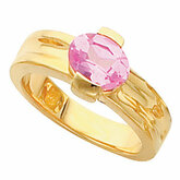 Ring Mounting for Oval Gemstone Solitaire