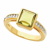Ring Mounting for Princess Cut Cabochon Gemstone