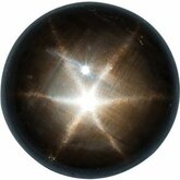 Round Genuine Black Star Sapphire