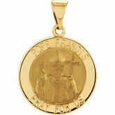 Round Hollow Pope Francis Medal
