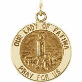 Round Our Lady of Fatima Medal